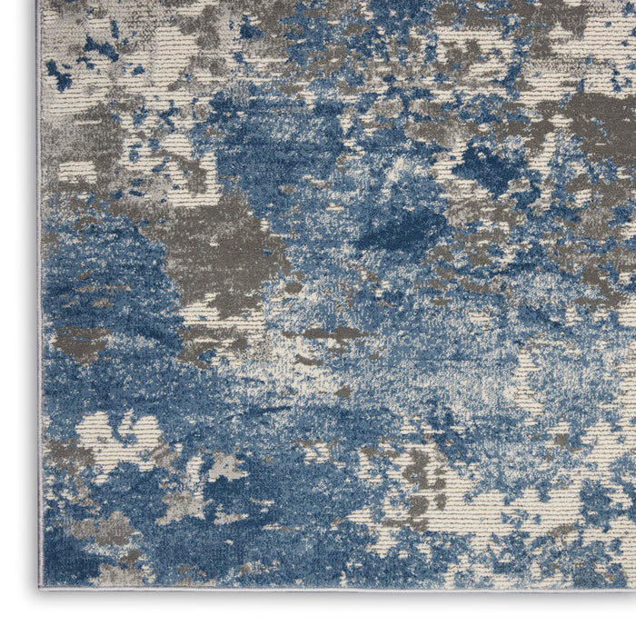 Rustic Textures Grey / Blue GRYBL Synthetic Fibers