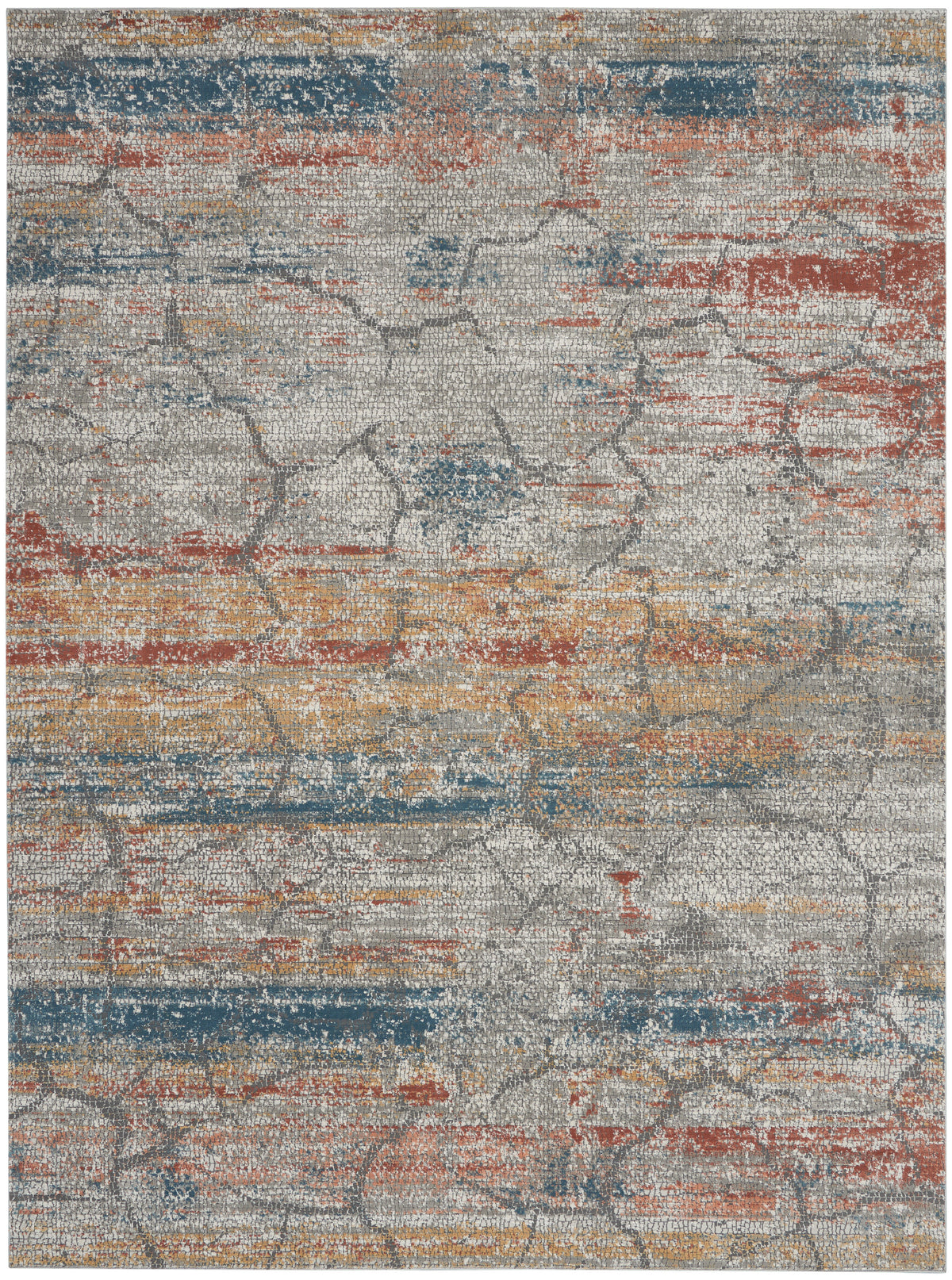 Nourison Rustic Textures RUS11 Multicolor 8 Ft x 11 Ft Area Rug — Stone ...