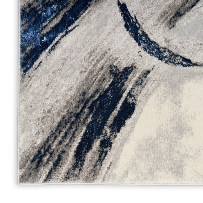 Brushstrokes Grey / Navy GRYNV Polypropylene