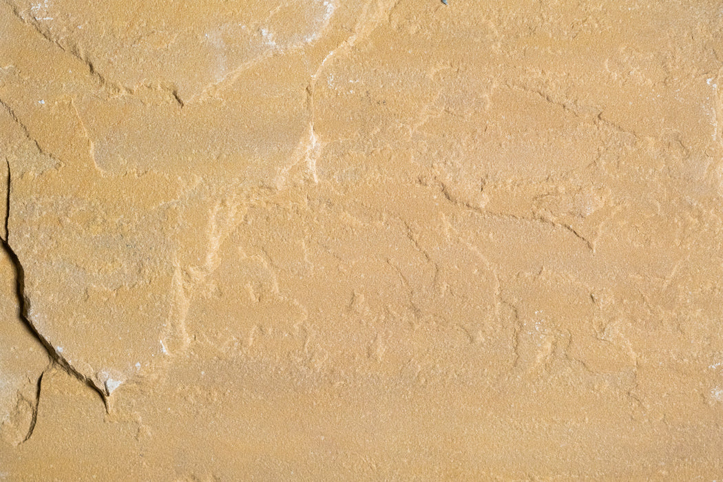 Full Tile Sample - Kokomo Gold Light Sandstone Tile - 12" x 12" x 1/2" - 3/4" Natural Cleft Face & Back