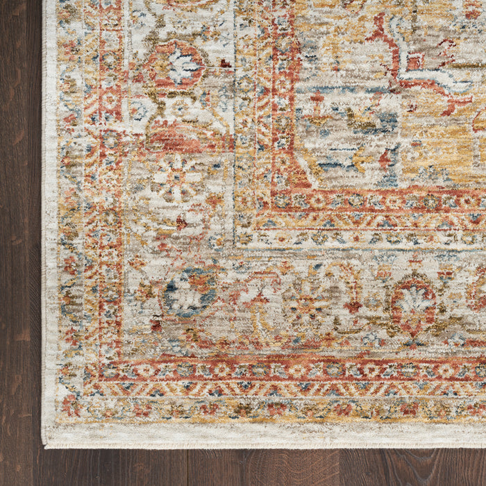 Sahar Ivory Rust Polyester IVRUS