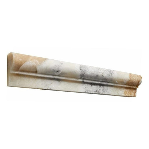 Latravonya Travertine Liner - 2" x 12" F1 Chair Rail Unfilled & Honed