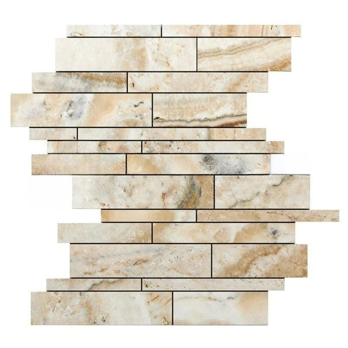 Latravonya Travertine Mosaic - Linear Filled & Honed