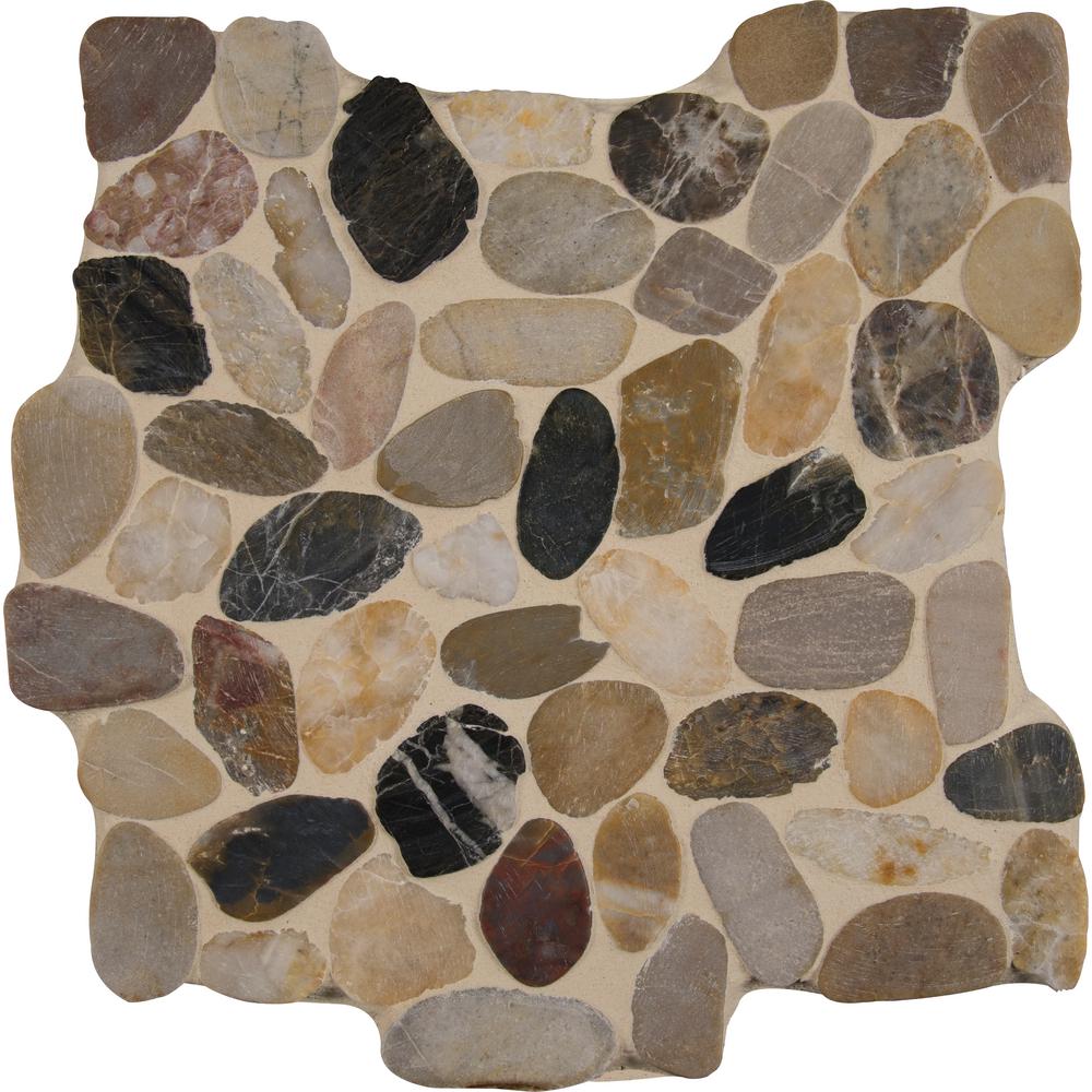 MSI Rio Lago Mix River Tumbled Marble Pebble | Lowest Price — Stone ...