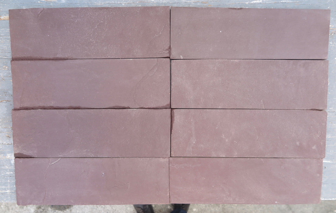 Mocha Blend Slate Tile - 2" x 8" x 1/4" - 3/8"