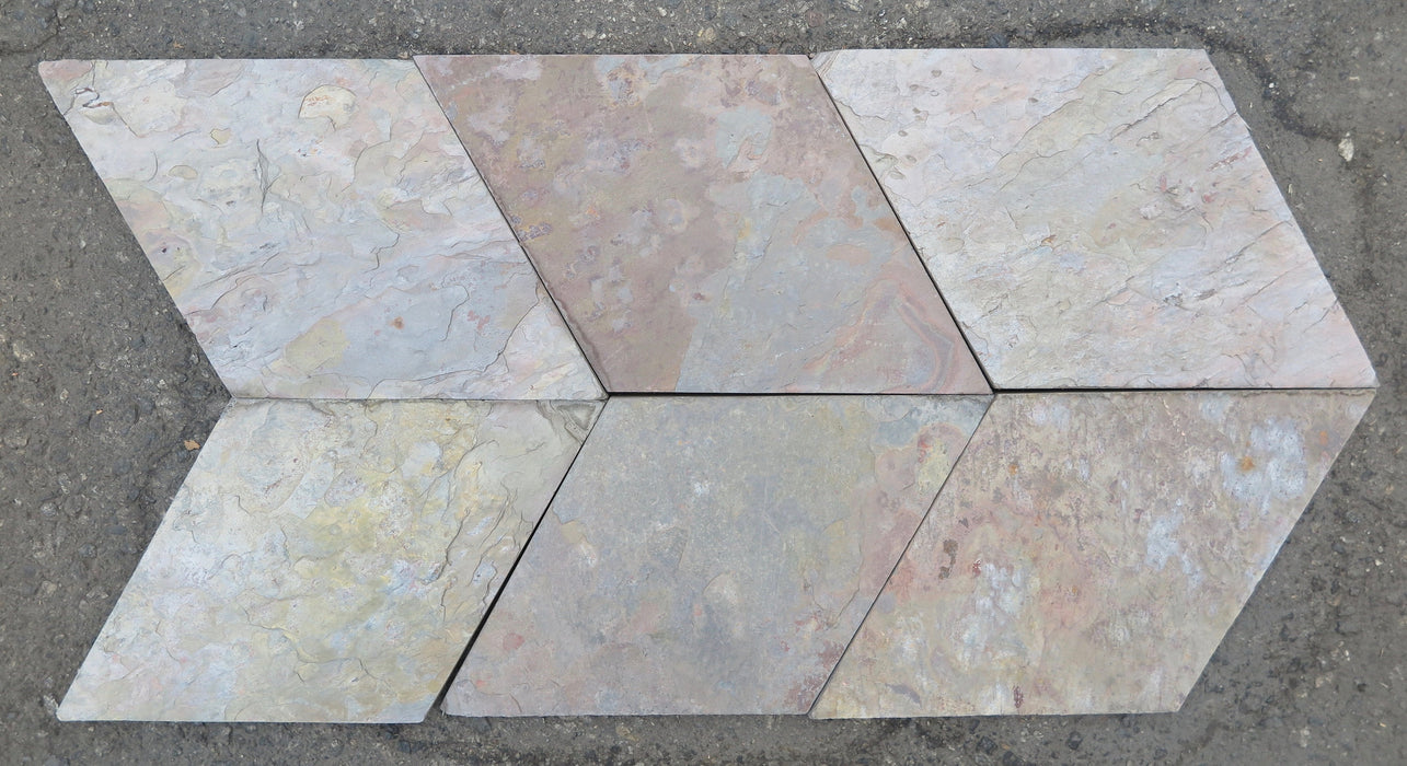 Multi Color Classic Diamond Slate Tile