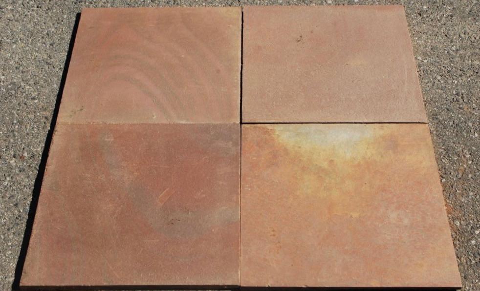 Multi Color Red Slate Tile - 12" x 12" x 3/8" Natural Cleft Face & Back