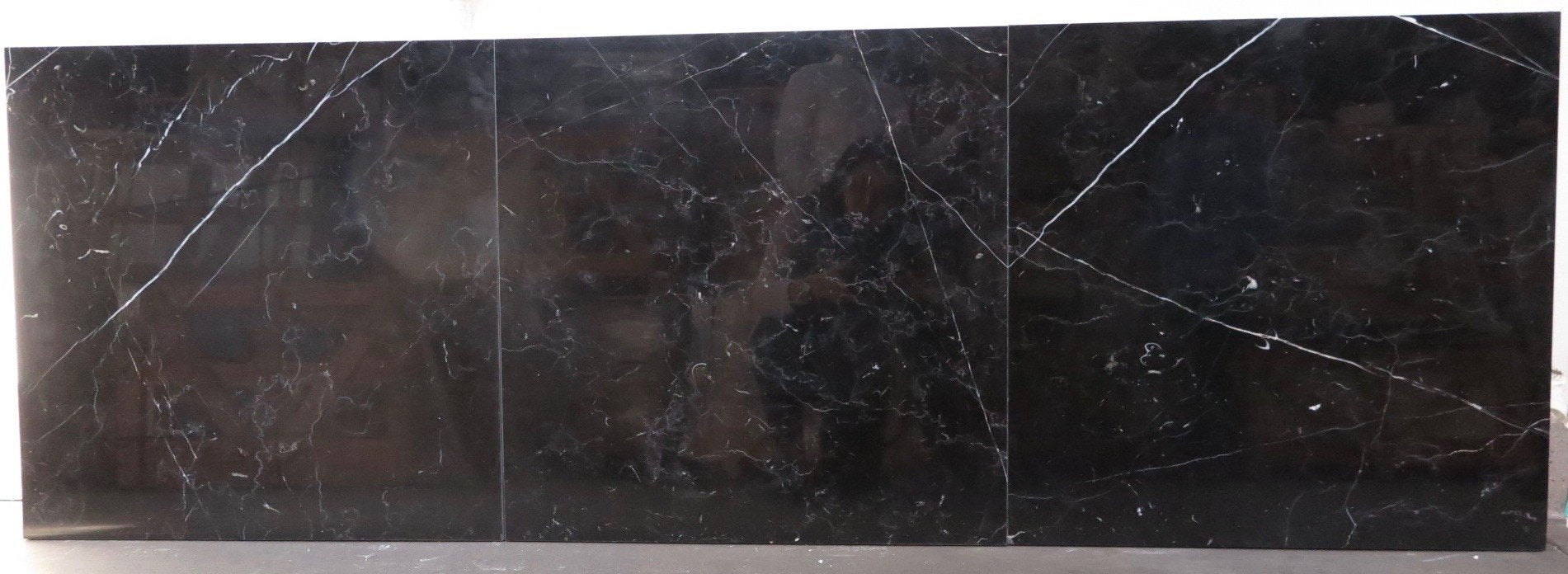 Nero Marquina Marble Tile - 24" x 24" x 1/2" Polished