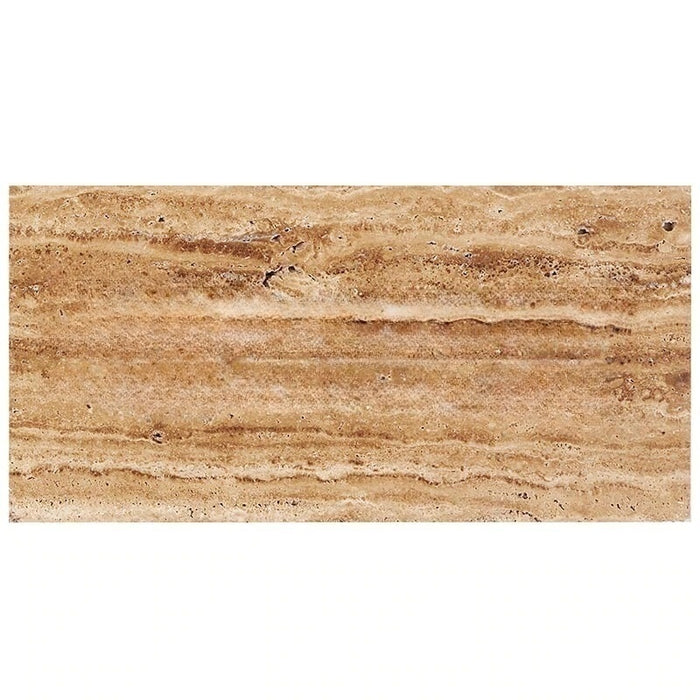 Noche Vein Cut Travertine Tile - Unfilled & Polished