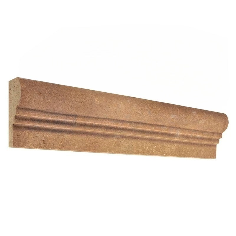 Noche Travertine Liner - 2 1/2" x 12" Double-step Chair Rail Honed