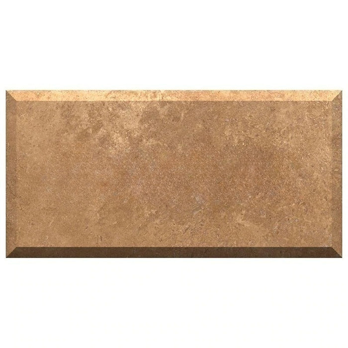 Full Tile Sample - Noche Beveled Travertine Tile - 3" x 6" x 3/8" Unfilled & Honed