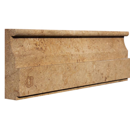 Noche Unfilled & Honed Travertine Molding - 4" x 12" Colosseo Molding