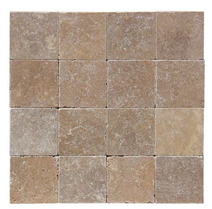 Noche Cross Cut Travertine Tile - 16" x 16" Tumbled