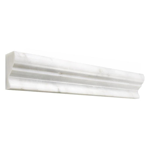 Oriental White Marble Molding - 2" x 12" Crown (Mercer) Molding