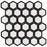 Oriental White Marble Mosaic - 2" x 2" Vortex Hexagon with Black Polished