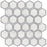 Oriental White Marble Mosaic - 2" x 2" Vortex Hexagon with Blue/Gray Polished