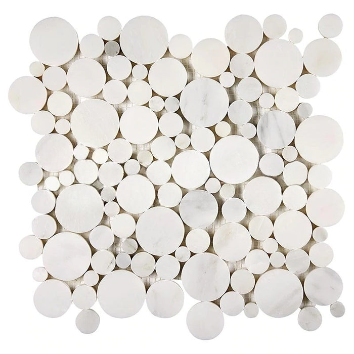 Oriental White Marble Mosaic - Bubble