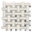 Calacatta Honeymoon Marble Mosaic - Triple Weave with Gray