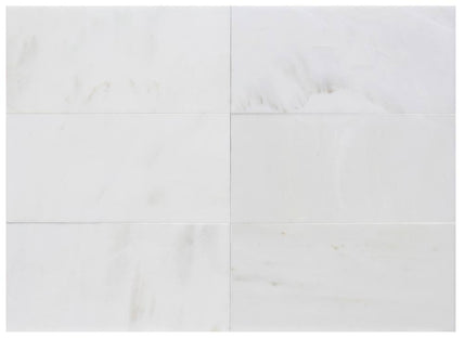 Oriental White Polished Marble Tile - 3" x 6"