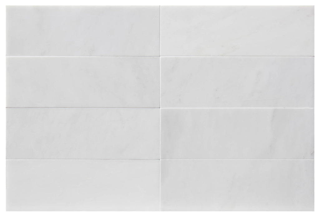 Oriental White Marble Tile - 3" x 6" Honed