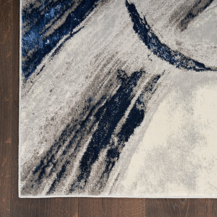 Brushstrokes Grey / Navy Polypropylene GRYNV