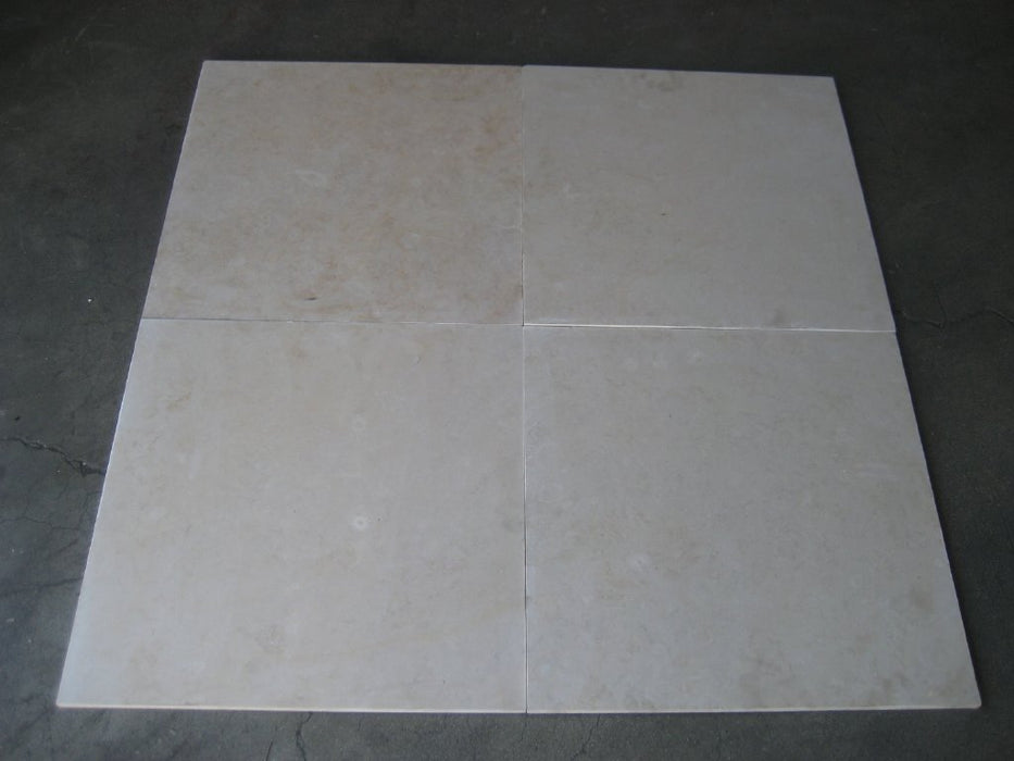 Honed Oyster Cream Marble Tile - 18" x 18" x 1/2"