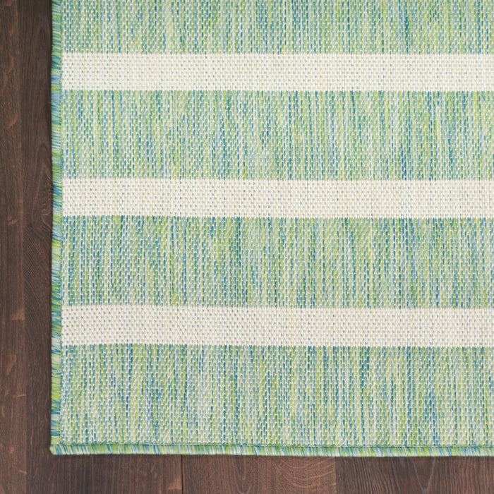 Positano Blue Green Ivory Polypropylene & Polyester BLGIV