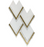 Calacatta Gold / Thassos / Brass Polished Marble & Brass Mosaic - Peak