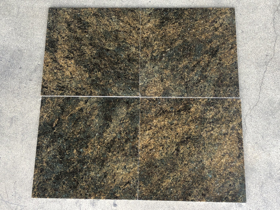 Pine Green Granite Tile - 18" x 18" x 1/2" Polished
