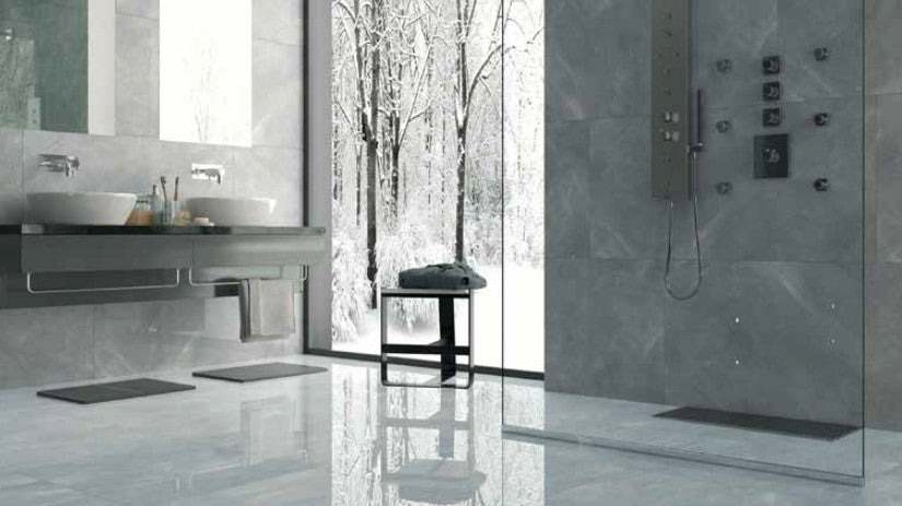 Premium Pulpis Grey Porcelain Tile - Glossy