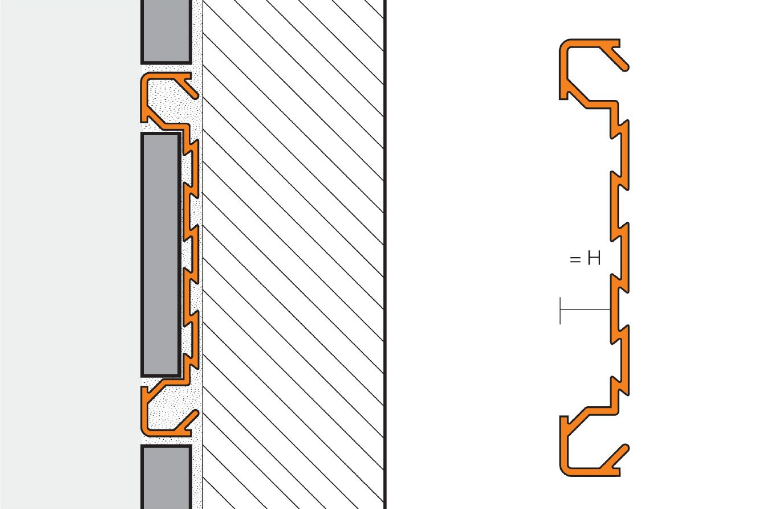 QF8/50AE Satin Anodized Aluminum 5/16" x 8' 2 1/2" Tile Edging Trim