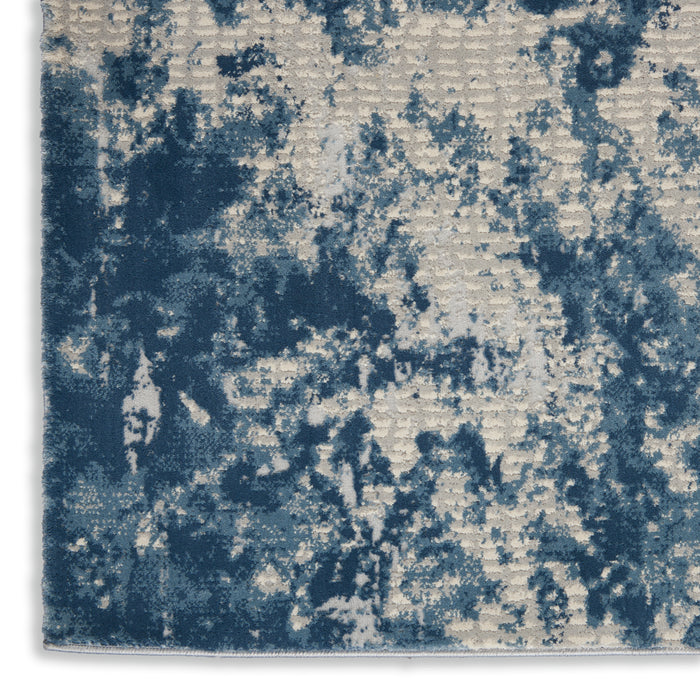 Rustic Textures Grey / Blue GRYBL Synthetic Fibers