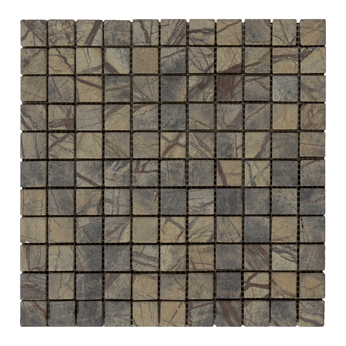 Cafe Forest Marble Mosaic - 1" x 1" Tumbled