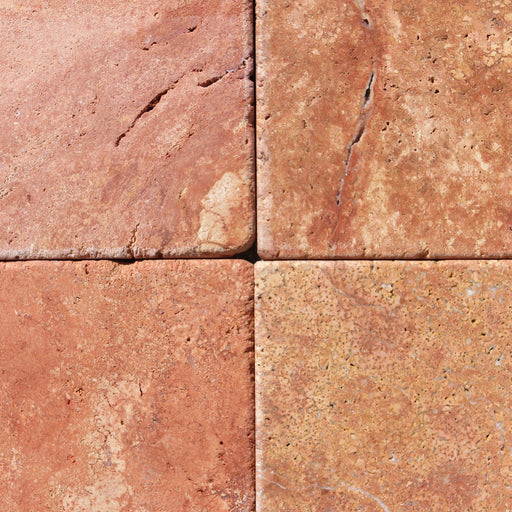 Rojo Travertine Tile - Tumbled