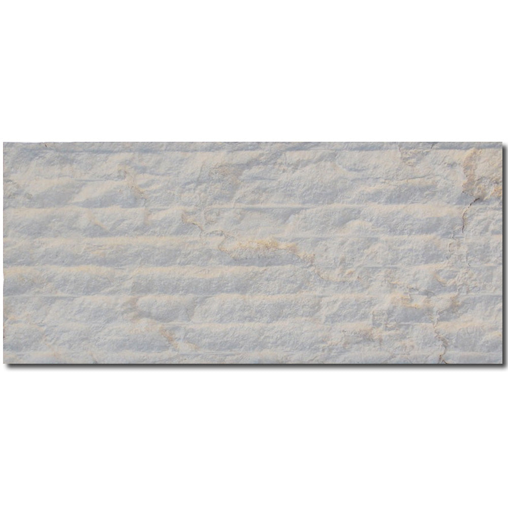 Royal Beige Bone Split Face Limestone Veneer - 8" x 18" x 3/4"