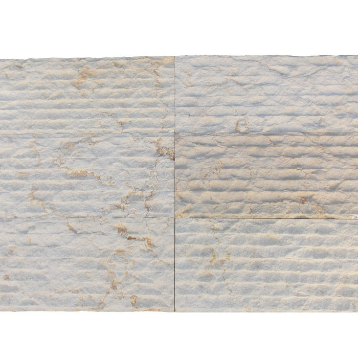 Royal Beige Bone Split Face Limestone Veneer - 8" x 18"