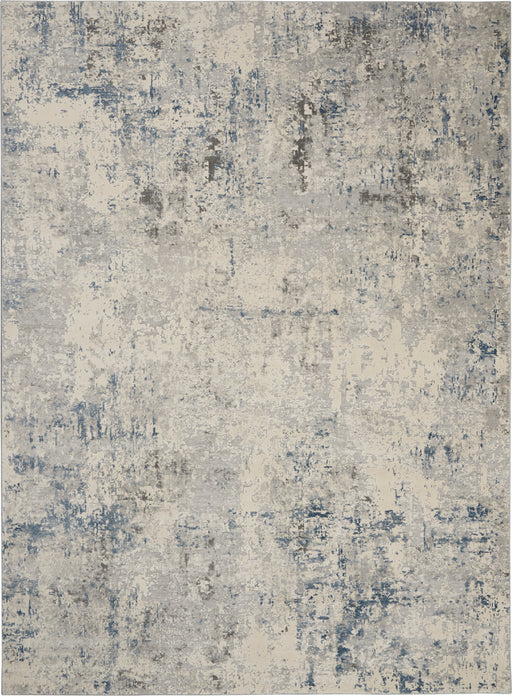 Rustic Textures Ivory / Grey / Blue IVGRB