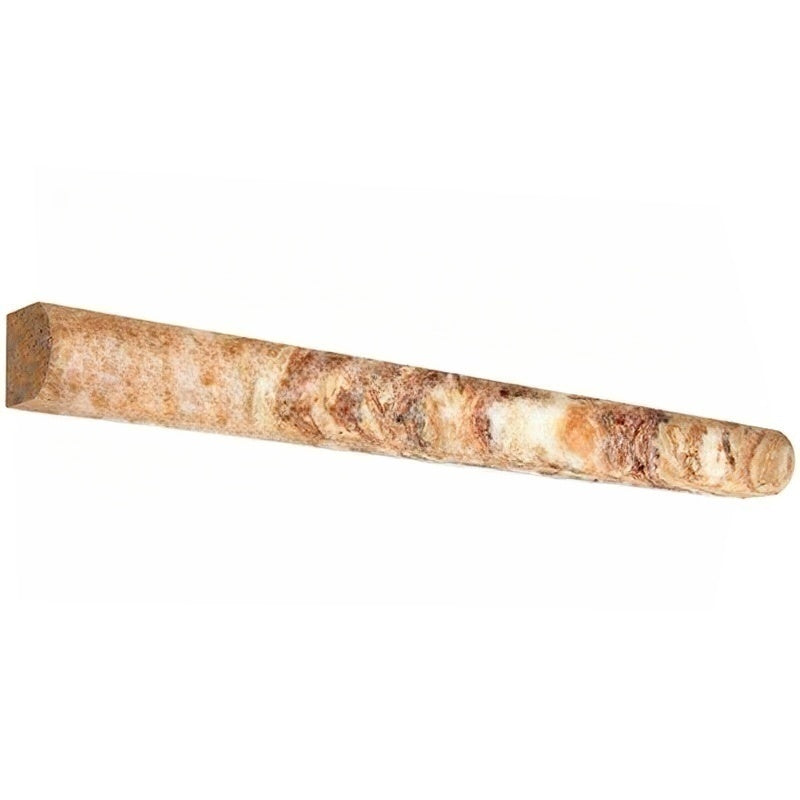 Scabos Travertine Liner - 1" x 12" Dome (Cane) Honed