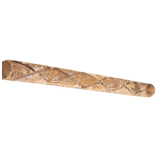 Scabos Travertine Liner - 1" x 12" Diamond Rope