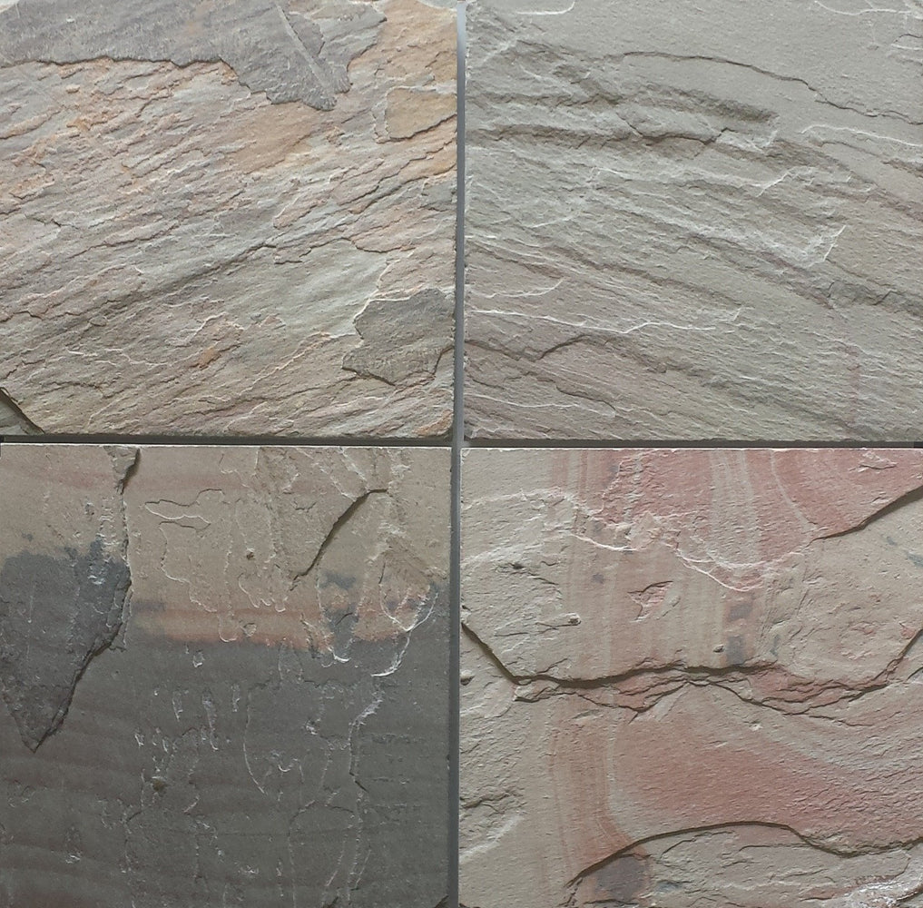 Full Tile Sample - Select Pink Slate Tile - 12" x 12" x 3/8" Natural Cleft Face, Gauged Back