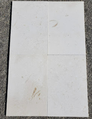 Shell Beige Chiseled & Brushed Limestone Tile - 16" x 24"