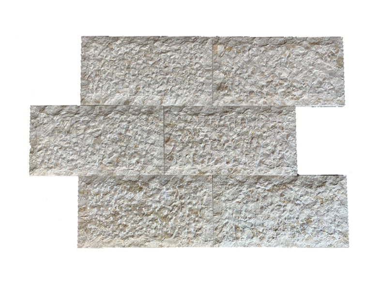 Shell Stone Split Face Limestone Veneer - 8" x 18" x 5/8"