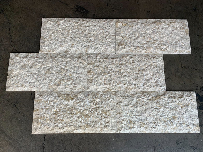 Shell Stone Split Face Limestone Veneer - 8" x 18"