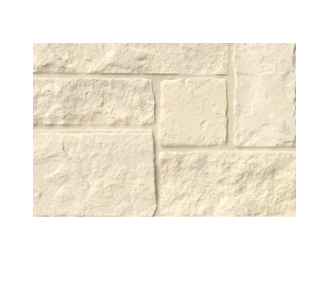 Sierra White Split Face Limestone Veneer - 4" x 8" x 1 1/2"