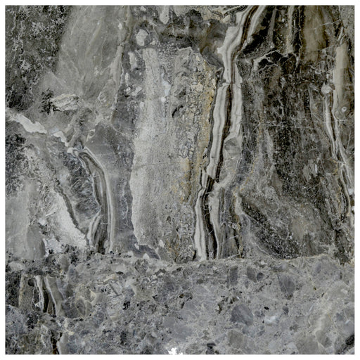 Silver Fantasy Polished Marble Tile - 18" x 18" x 1/2"