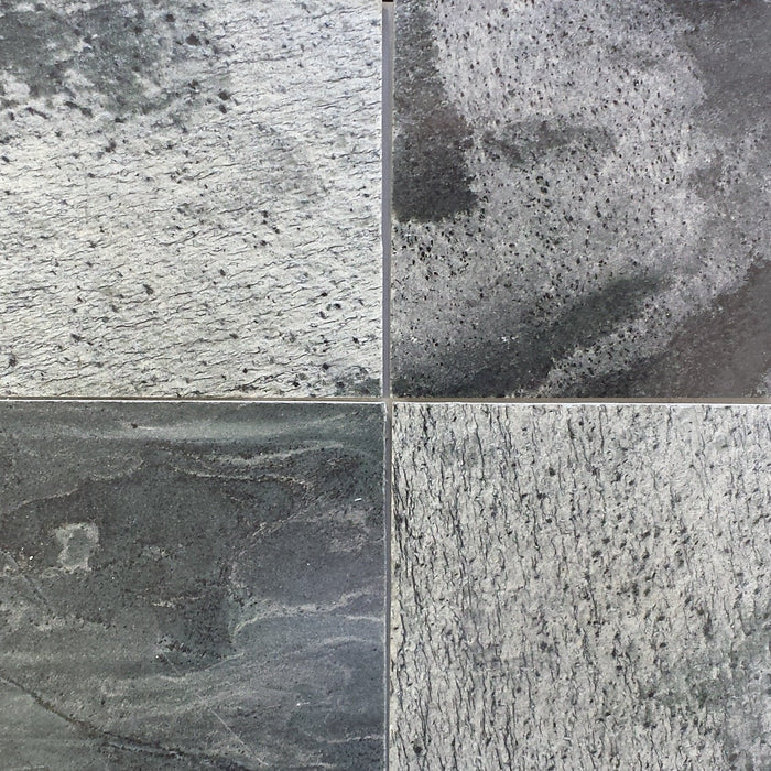 Silver Shine Slate Tile - 24" x 24" x 1/2" Polished