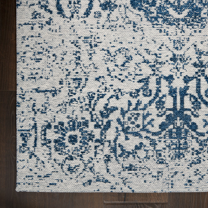 Damask Blue Polyester BLUE