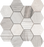 Full Sheet Sample - Pietra Antica Metropolitan Contempo Terra Nova Skyline Blend Hexagon Natural Stone Mosaic - 3" x 3" Multi Finish