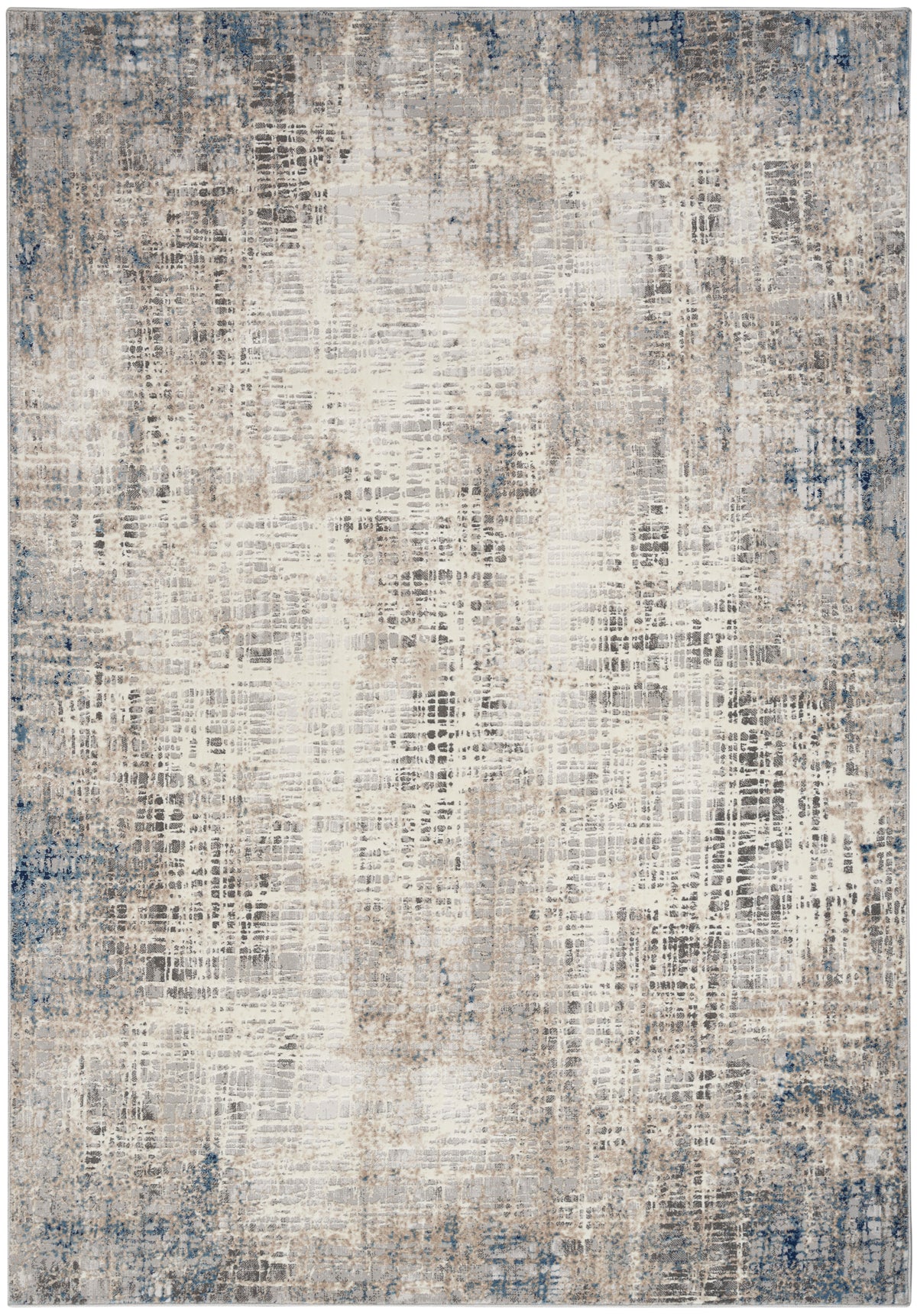 Nourison Infinity IFN01 Blue Multicolor 4 Ft x 6 Ft Area Rug — Stone ...