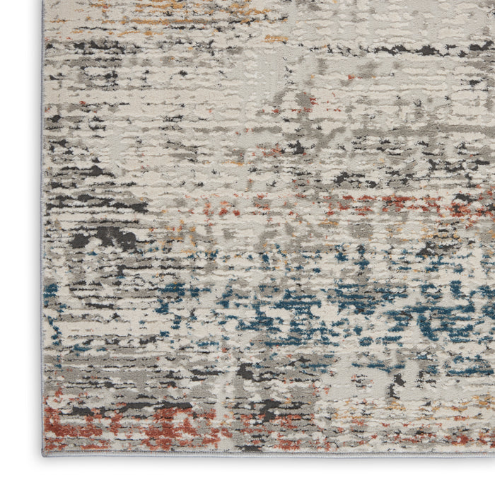 Rustic Textures Light Grey Multi LTGMT Synthetic Fibers